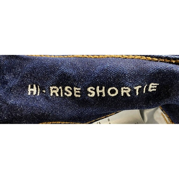 American Eagle Short Sz 0 (25-26 x 3") Womens Hi Rise Shortie Stretch Blue Denim - Picture 5 of 8